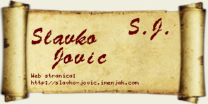 Slavko Jović vizit kartica